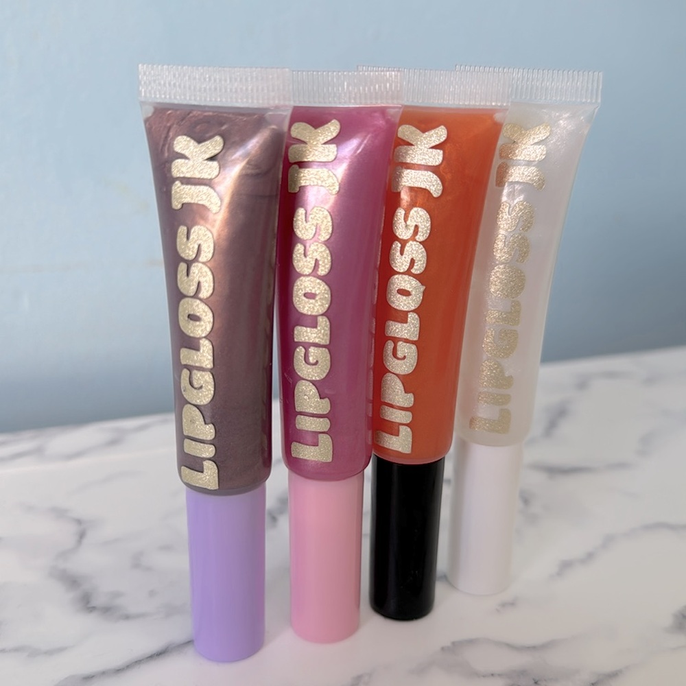 JK Lip Gloss Set - Pink, Black, Purple, Orange, White